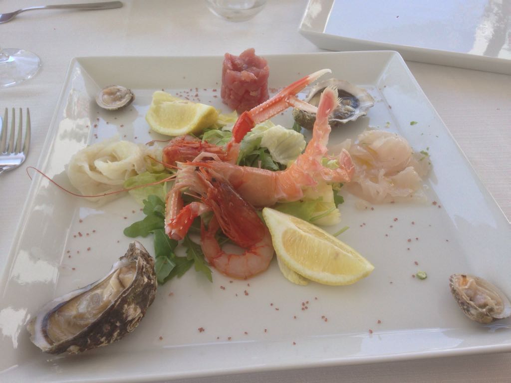 ristorante evergreen scampo con gamberi ostrica e militi