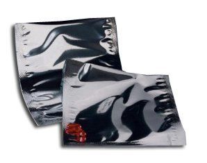 Two black and white bags with red berries on them