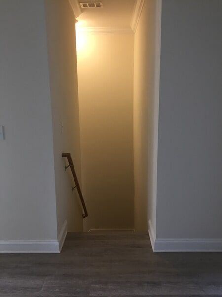 Stairway with Lighting — Utility Sheds in Saluda, VA