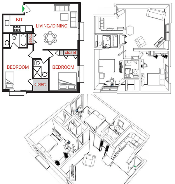 River Terrace Floorplans