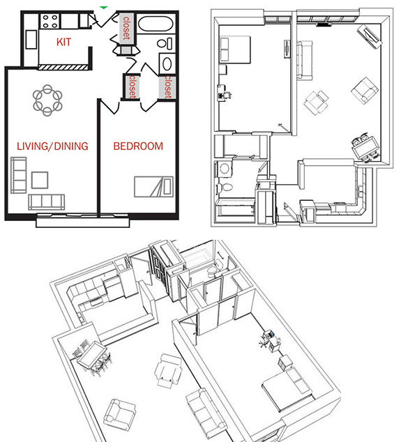 River Terrace Floorplans