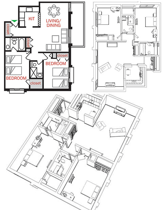 River Terrace Floorplans