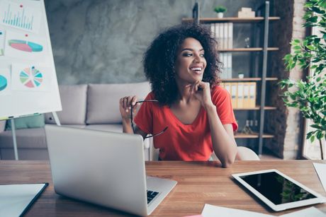 woman being happy