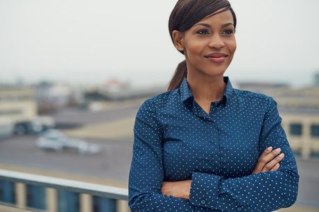 woman looking confident
