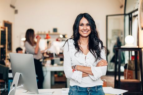 woman having a confident posture