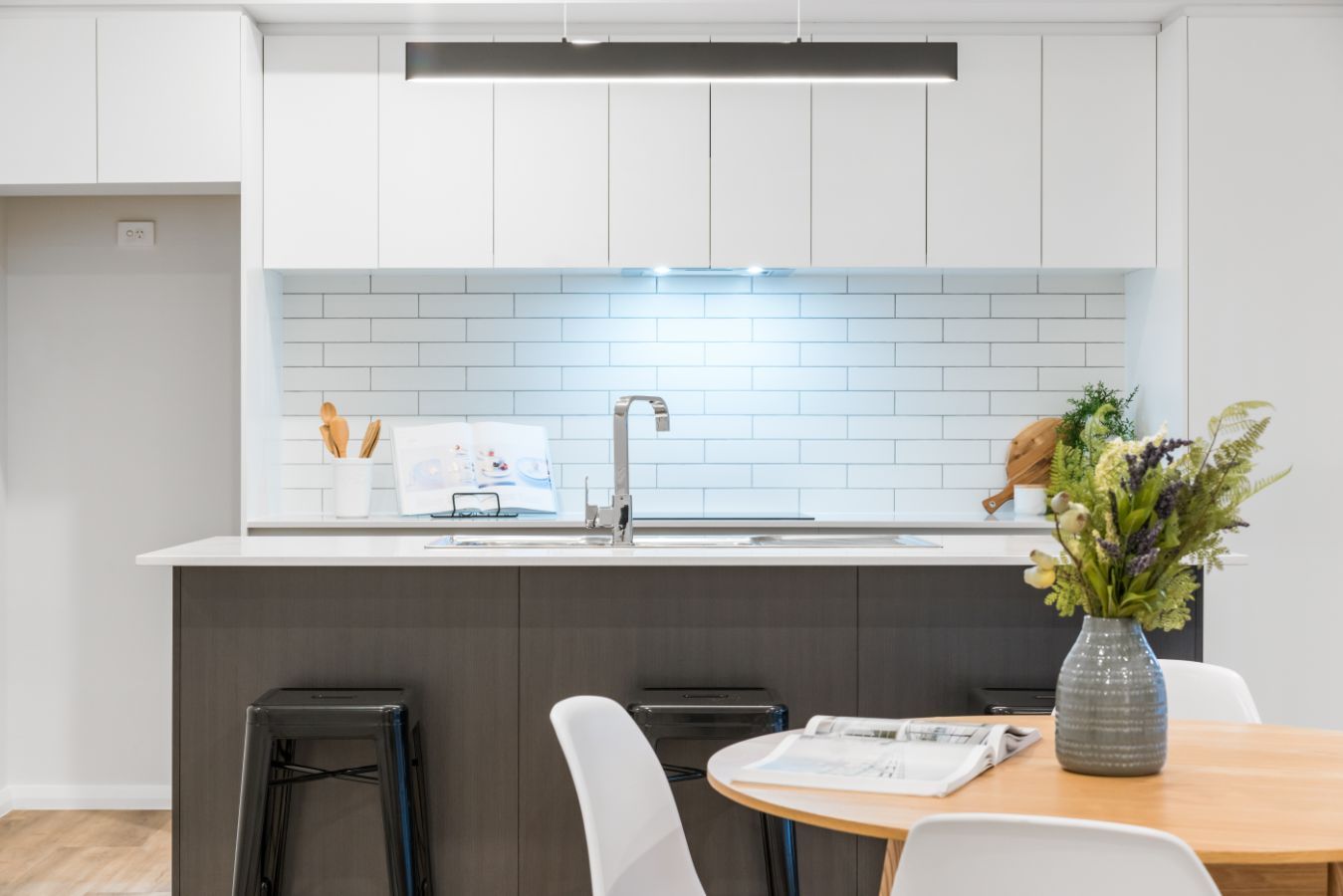 Sink With Brick Style Splashback — Stone Benchtops In Dubbo, NSW