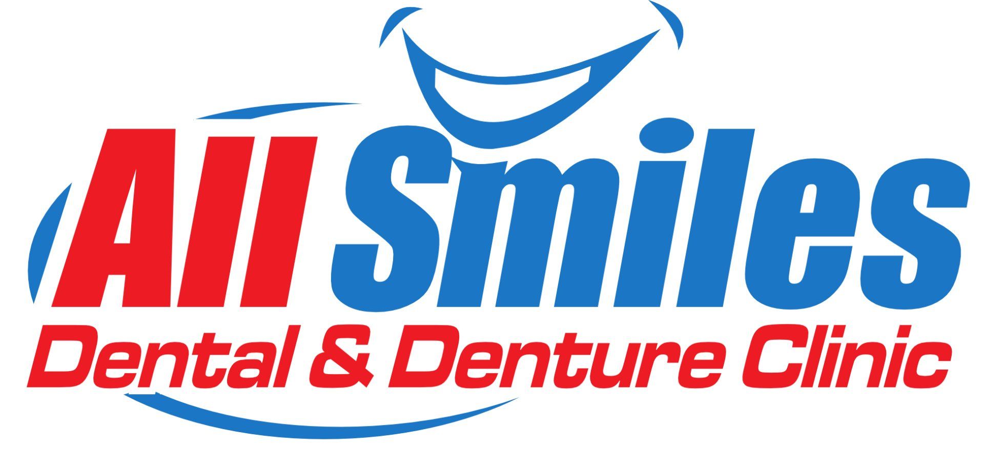 The logo for all smiles dental and denture clinic