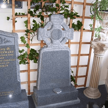 memorial stone with a cross