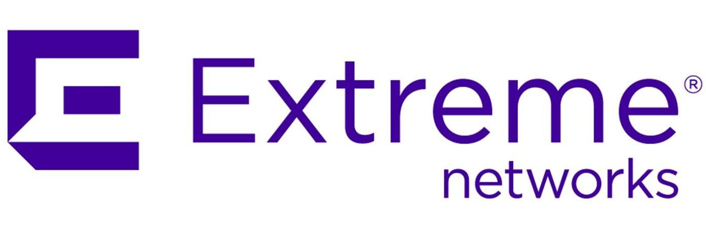 Extreme Networks purple logo with stylized E icon and text on white background