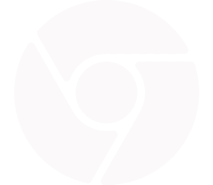 Very faint gray Chrome logo on a white background