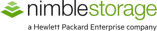 Nimble Storage logo in green and gray with “a Hewlett Packard Enterprise company” tagline