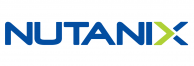 Nutanix logo in blue and green on a white background