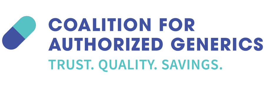 The logo for the coalition for authorized generics trust quality savings