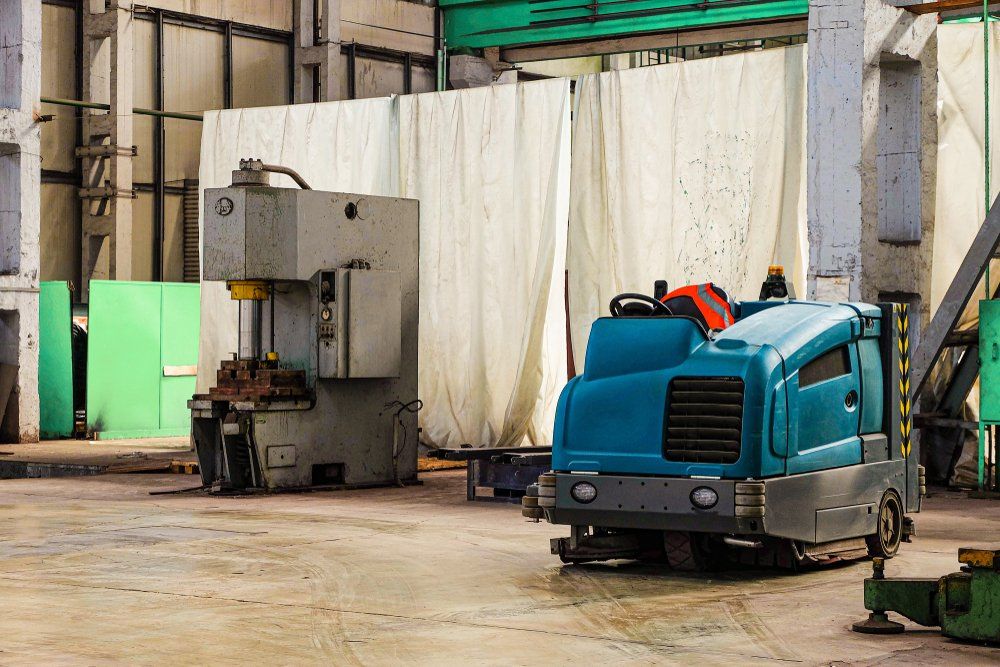 lavaggio pavimento spazio di lavoro
