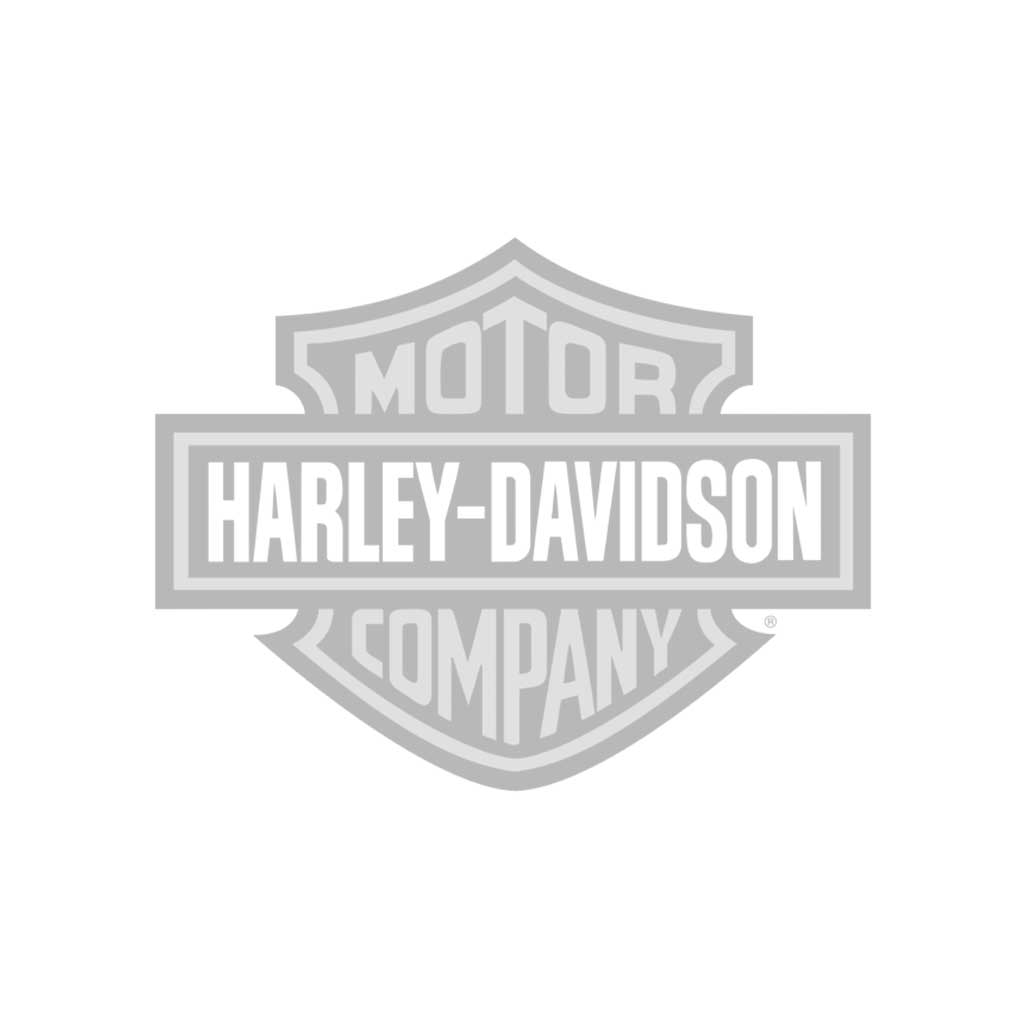 A gray and white harley davidson logo on a white background.