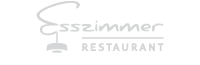 A logo for a restaurant called esszimmer restaurant