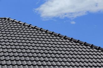 grey roof after tiling