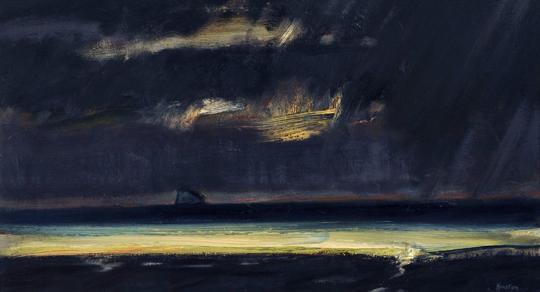 Bass Rock Dusk by John Houston