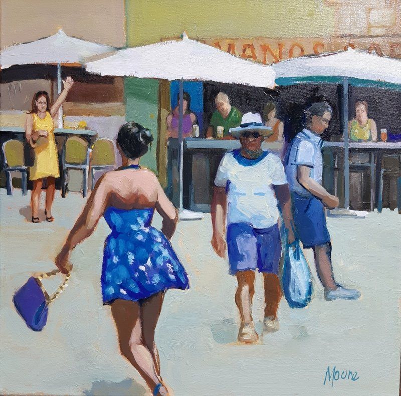 Girls in their summer clothes by Carol Moore