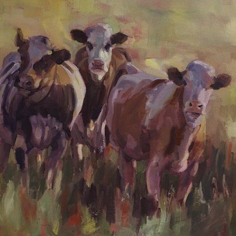 Inquisitive Cows, Margaret Milligan Inquisitive Cows, Margaret Milligan