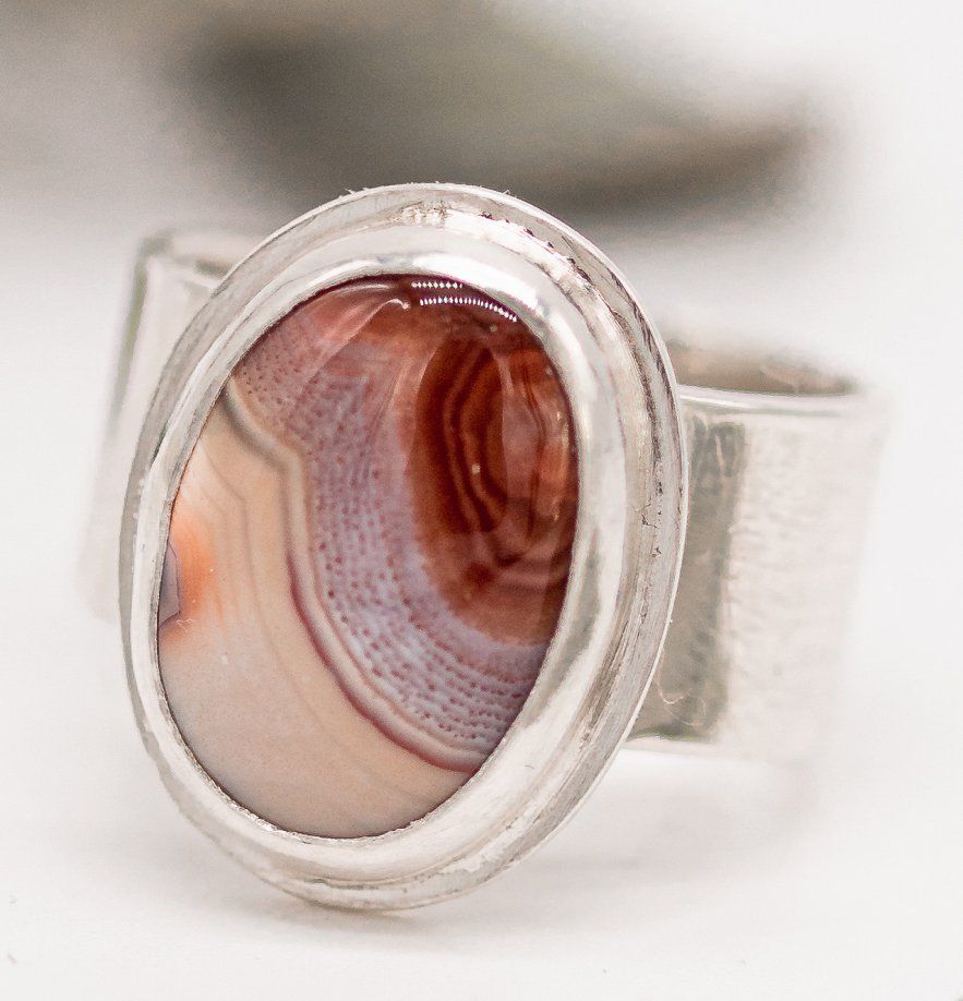 Janet Laurie - Scottish Agate and Sterling Silver Ring