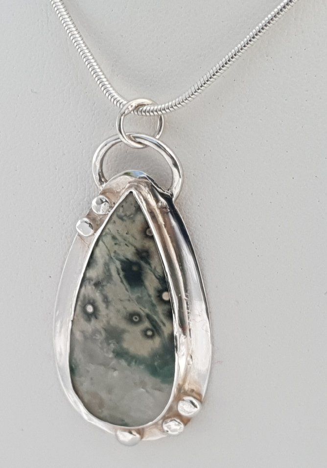 Janet Laurie - Ocean Jasper and Sterling Silver Pendant