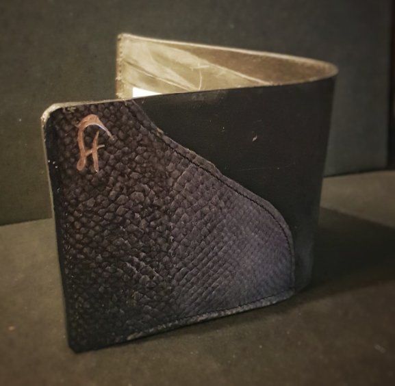 Kelly Espindola - Grey Leather and Icelandic Salmon Leather Wallet