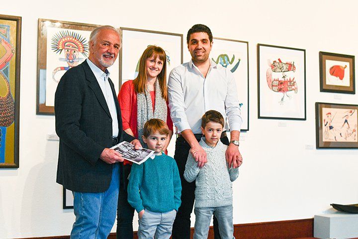 Tom with son Julian, daughter-in-law Gillian and grandsons Nathan and Wee Tom
