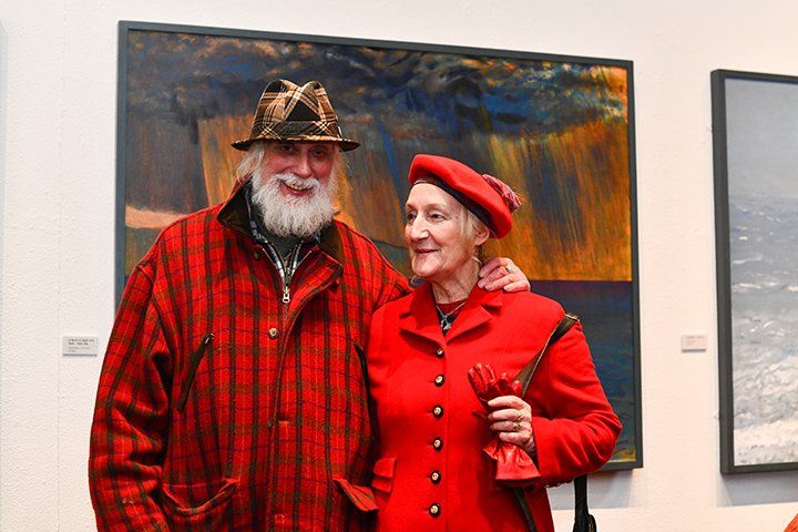 Resplendent in red!