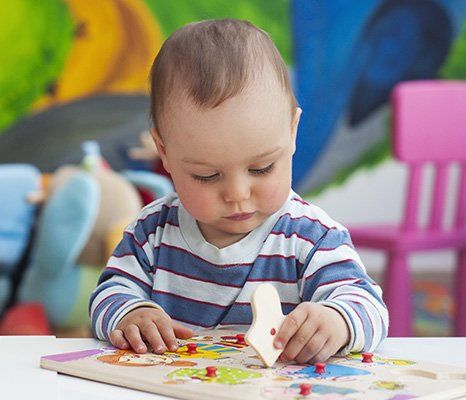 little boy playing