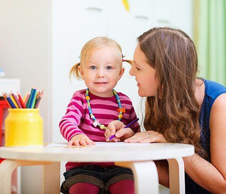 teacher with a kid