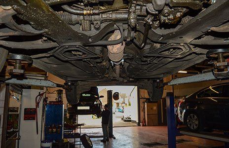 underside of the car