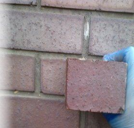 Damaged bricks