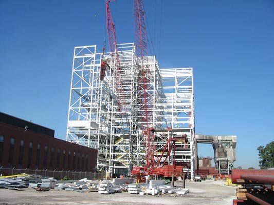 white scaffolding