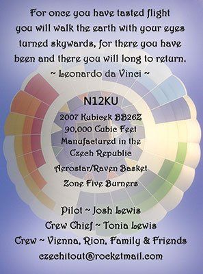 Hot Air Balloon Trading Cards
