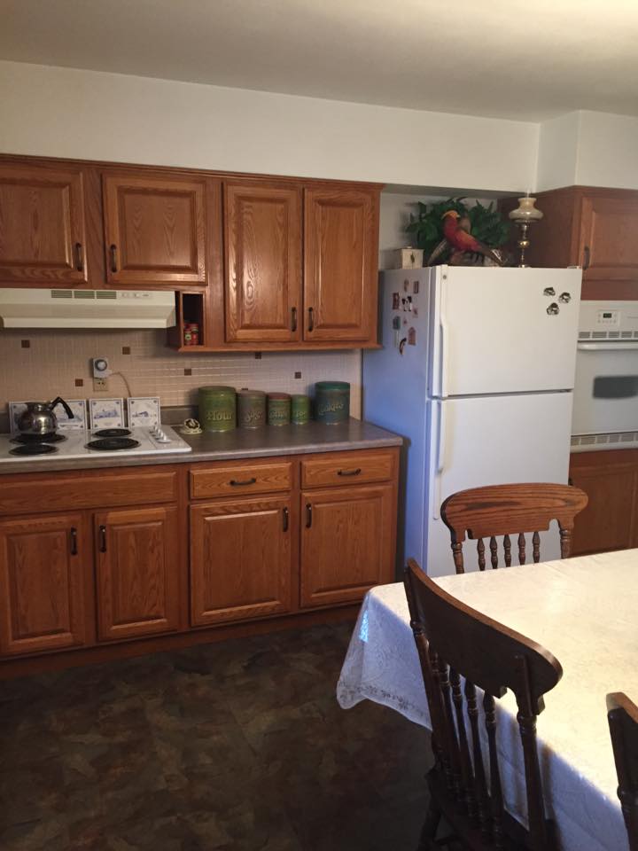 wood cabinets