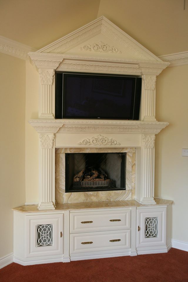 fireplace and tv