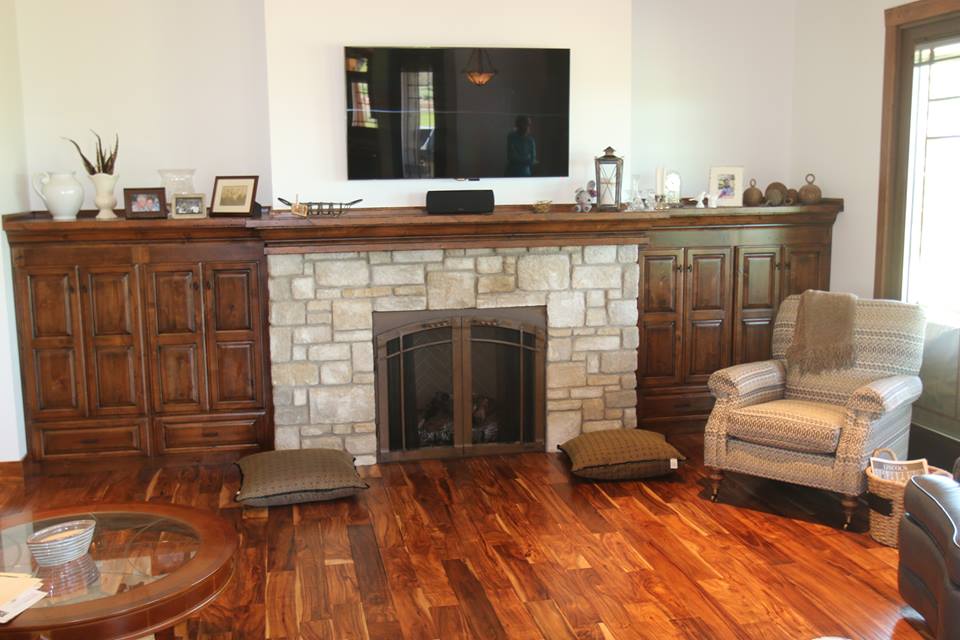 wood cabinets