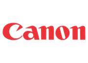 Canon logo in red on white background.