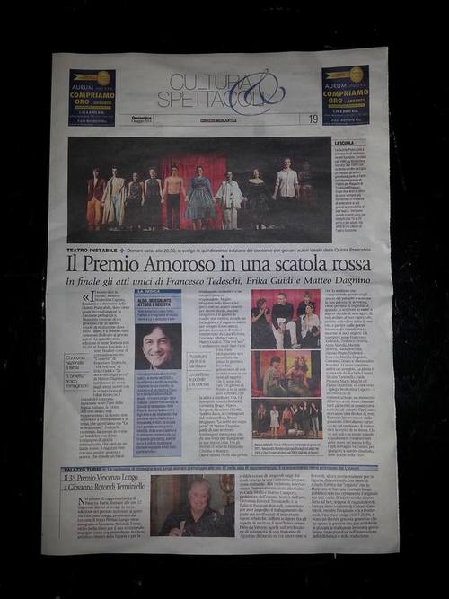 Articolo 'Il Premio Amoroso in una scatola rossa'