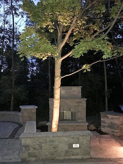 outdoor fireplace