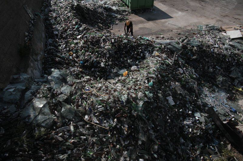plastica pronta per essere riciclata