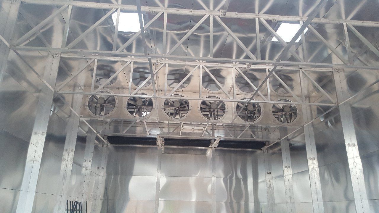 Wood dry kilns in aluminum frame buildings