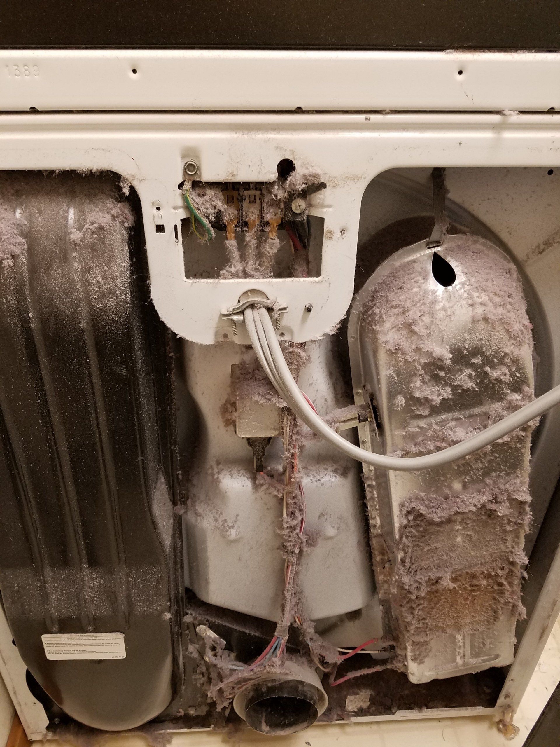 Lint build up in dryer