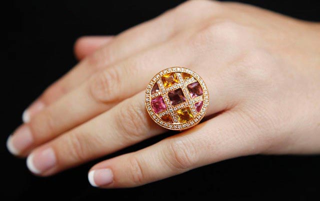 9 stone ring — jewelry store in Santa Barbara, CA
