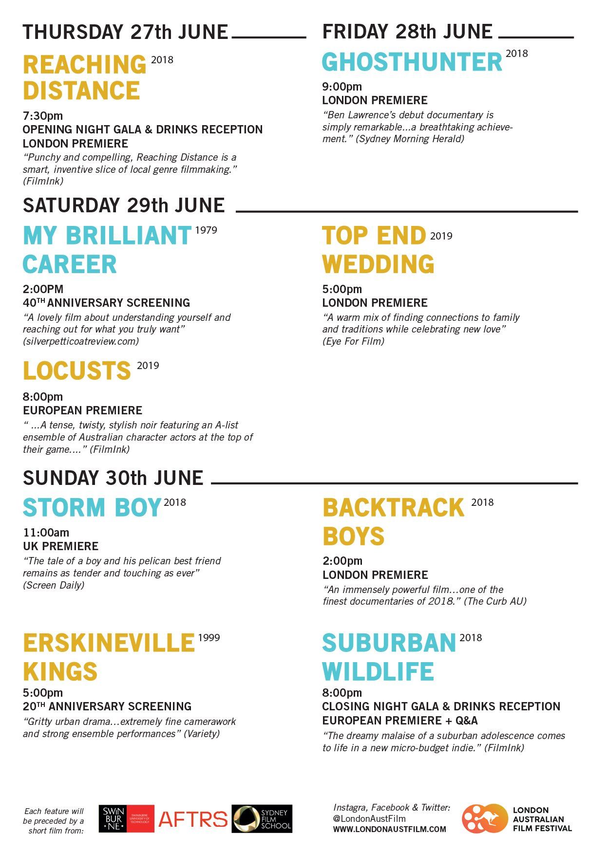 2019 Festival Flyer