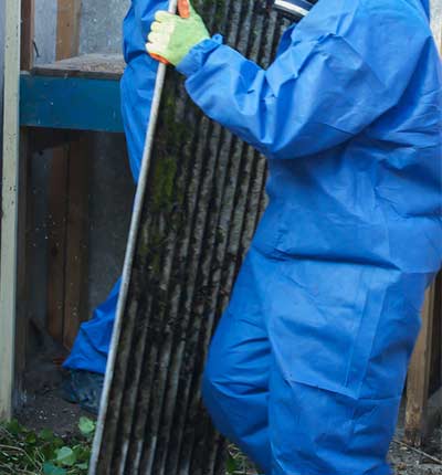 Asbestos — Grey Asbestos Being Removed From A Residental Property in Corpus Christi, TX Asbestos — Grey Asbestos Being Removed From A Residental Property in Corpus Christi, TX