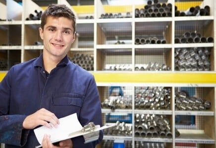 Apprentice Checking Stock Levels In Store Room - Manufacturer in Richmond, VA Apprentice Checking Stock Levels In Store Room - Manufacturer in Richmond, VA