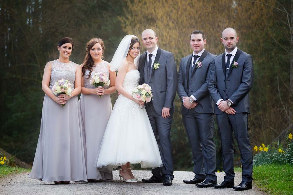 wedding group photo at Kilbrittain woods