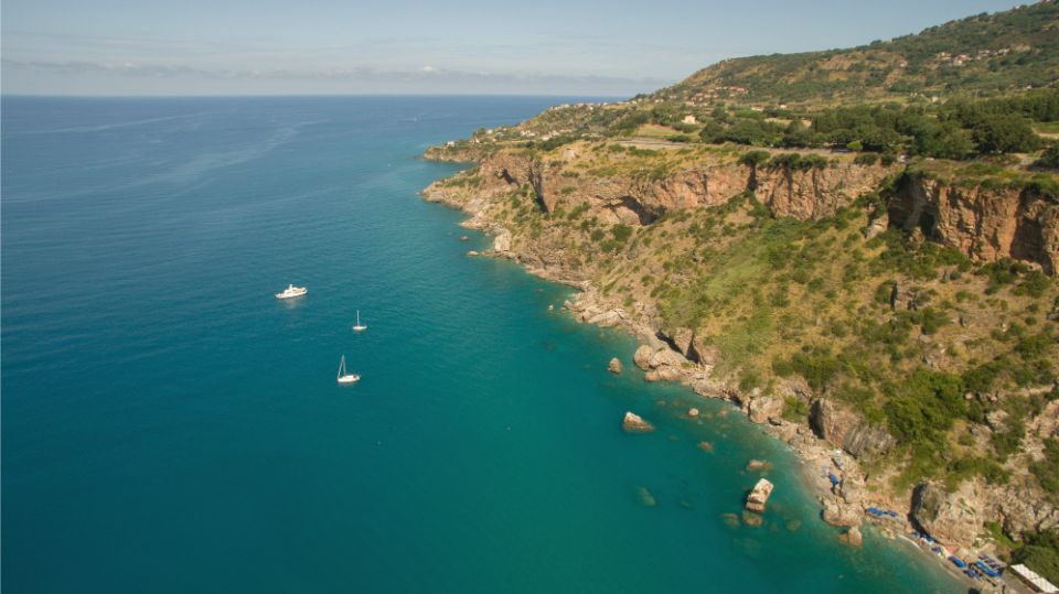 view of the beaches from above